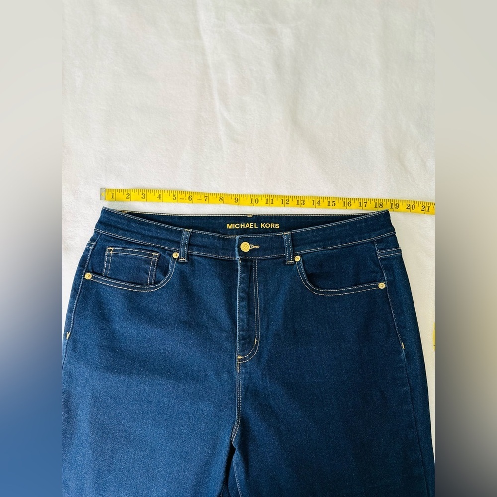 Michael Kors Selma Skinny Jeans In Dark Wash Blue Denim Size 16 - Picture 5 of 12